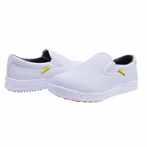 DDTX Lightweight Work Kitchen Chef Shoes for Men and Women SRC Anti-Slip White CF450W